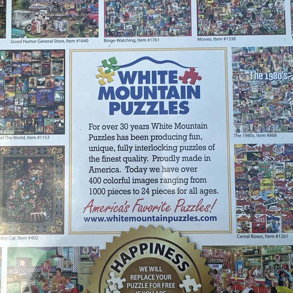 Yellowstone National Park White Mountain 1000 Larger Piece Puzzle‎ Shrinkwrapped